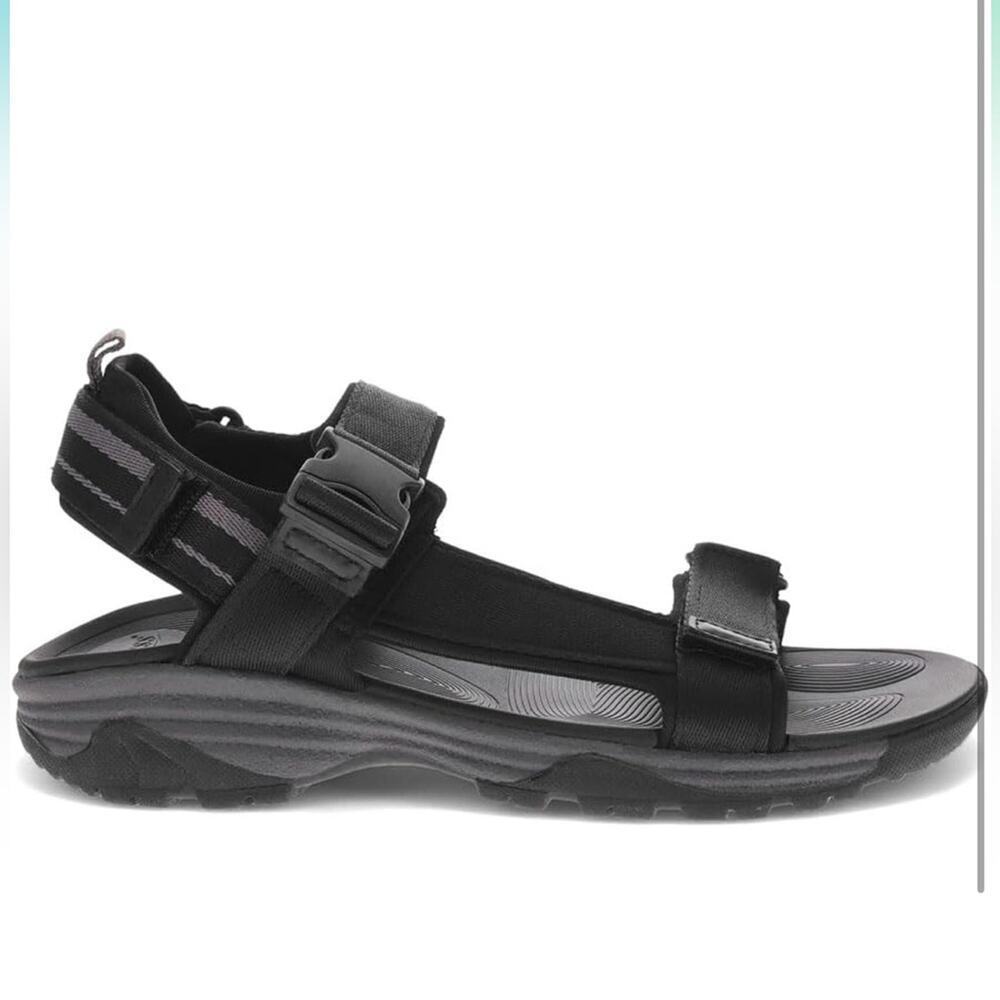 Bass Mens Trek Sporty Hiking Trail Sandal Shoe Black Size 11 - Picture 4 of 6